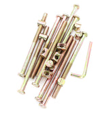 binifiMux Bunk Bed Bolts and Barrel Nuts, M8 x 120mm Hex Drive Socket Cap Furniture Barrel Screws Bolt Nuts for Bed Frame Chairs HeadBoards 10Set, M8 Barrel Nuts binifiMux