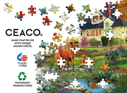 Ceaco - David Maclean - Memories On The Farm - 1000 Oversized Piece Jigsaw Puzzle