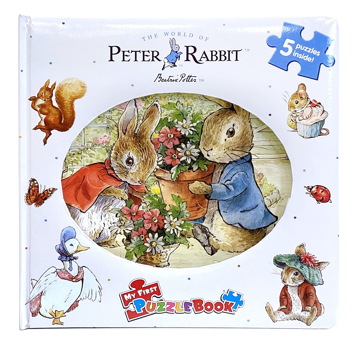 Peter Rabbit / The World of Beatrix Potter My First Puzzle Book - Jigsaw Puzzles for kids, 10-page board book, 5 puzzles to enjoy