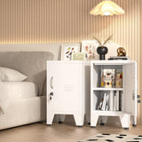 erosoei Metal NightStand Storage Cabinets with lock and Adjustable Shelf,Under Desk Lockable Steel File Storage Cabinet,Storage Cabinets for Home Office Living Room Bed Room erosoei