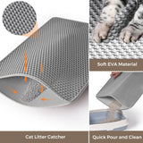 Cat Litter Box Enclosure with Litter Trapping Mat; Handwoven Plastic Rattan Cat House; No Installation Hidden Cat Washroom; Pet Crate for Balcony,Bedroom,Living Room Honiakaka