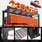 Bepatio 9400LBS Garage Shelving 67.6W Storage Shelves Adjustable Metal Shelving 4 Tier Garage Storage Shelves Utility Shelf for Warehouse Basement Shop, Black 67.6''Wx23.7''Dx72''H, 2PCS Bepatio