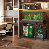 30-40 Gallon Aquarium Stand: Heavy Duty With Power Outlets and Cabinet for Tank Accessories Storage - Metal Frame, 1000LBS Capacity, Suitable for Fish & Reptile Terrariums Keelian