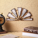 Farmhouse Living Room Wall Decor Wood Windmill Wall Decor Rustic Wooden Wall Art Decorative Windmill Wall Sculpture Home Decor for Bedroom Nursery Dorm Home (Semicircle,11.4 x 5.5 Inches) Yookeer