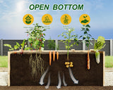 AMERLIFE U-Shaped Raised Garden Bed, 7.5Wx6Dx1.6H Free Combination Outdoor Wooden Raised Garden Bed Planter with 19.6" Depth Planter Box AMERLIFE