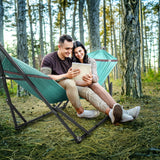 Tranquillo Double Hammock with Stand Included for 2 Persons/Foldable Hammock Stand 600 lbs Capacity Portable Case - Inhouse, Outdoor, Camping, Sky Tranquillo