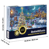 Becko US Puzzles for Adults 1000 Pieces, Wooden Jigsaw Puzzles, 1000 Piece Puzzle for Adults & Kids, Christmas and Holiday (Snow Scene) Becko US
