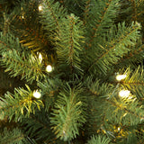 Puleo International 7.5 Foot Pre-Lit Fraser Fir Pencil Artificial Christmas Tree with 350 UL Listed Clear Lights, Green, 32 x 32 x 90 inches Puleo International