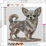 ZHUDENGXJL Diamond Art Kits for Adults Beginners, Animal 5D Diamond Painting Kits for Stone Dog,DIY Full Round Drill Gem Art with Paint by Diamonds for Adults Home Wall Decor 12 X 12inch ZHUDENGXJL
