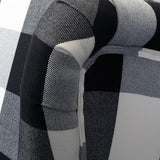 Upholstered Wingback Recliner Chair, Traditional Push Back Recliner Sofa, Mid Century Modern Lounge Armchair for Living Room, Home Theater Accent Chairs Recliners Couches (Black) TINA'S HOME