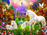 SUNSOUT INC - Castle Unicorns - 1000 pc Jigsaw Puzzle by Artist: Jan Patrick Krasny - Finished Size 20" x 27" - MPN# 15963 SunsOut
