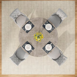 Tribesigns Round Dining Table for 4, 47 Inch Grey Kitchen Table Small Dinner Table Farmhouse Wood Kitchen Dinning Table for Dining Room Kitchen,Living Room (Chairs not Included) Tribesigns