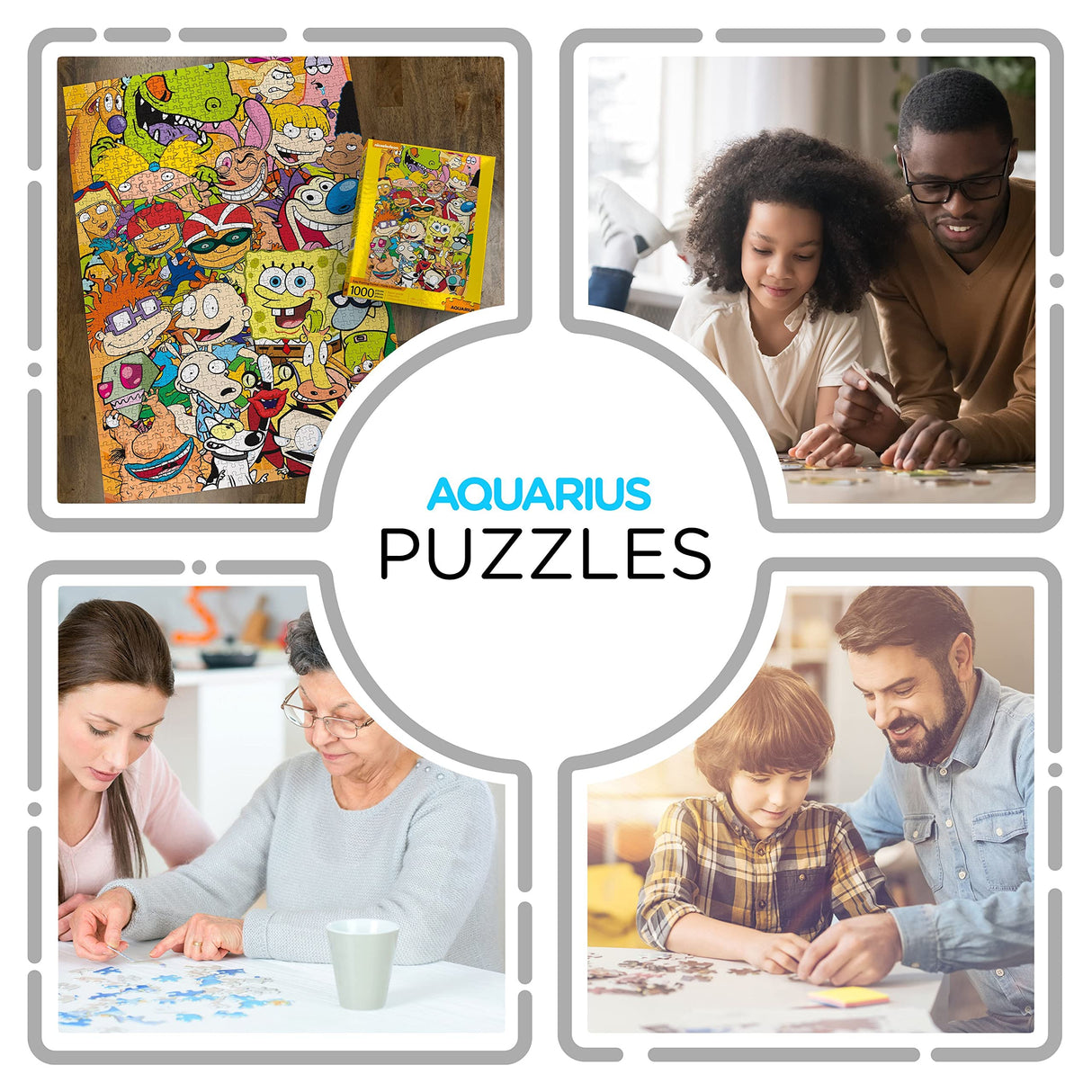 AQUARIUS Nickelodeon 90s Puzzle (1000 Piece Jigsaw Puzzle) - Officially Licensed Nickelodeon Merchandise & Collectibles - Glare Free - Precision Fit - 20 x 28 Inches AQUARIUS