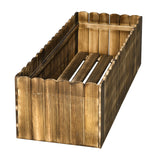 Outsunny 40" x 16" x 12" Raised Garden Bed, Raised Planter Box, Wooden Planter Raised Bed with Drainage Gaps & Lightweight Build, Natural Wood Outsunny