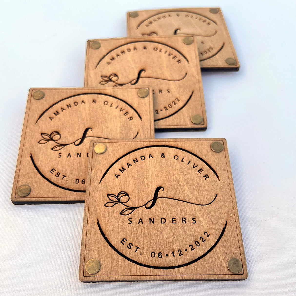Wooden Coaster Wedding Favors for Guest in Bulk, Wedding Favor pack of 4, 8, 12, 16, 20, 30, 50, 60, 70, 75, 85, 90, 100, 120, 135, 150, 175, 200, 225, 250 vitawed