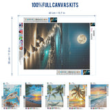 6 Pack Diamond Painting Kits for Adults, Beach Sea Turtle Diamond Art Kits for Beginners, DIY Full Drill 5D Paint with Diamond Kits for Home Wall Decor 12 X 16 inch Ninonly