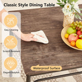 VECELO Kitchen Dining Room Table Set with 4 Chairs for Small Space, Apartment,Metal Steel Frame VECELO