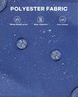 7 Seats Aluminum Patio Furniture Set, 5 PCS Outdoor Sectional Conversation Set With 4" Wide Armrest, Backyard Sectional Sofa Set With Coffee Table & Thick Cushions, Blue GAOMON