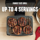 George Foreman® Fully Submersible™ Grill, NEW Dishwasher Safe, Wash the Entire Grill, Easy-to-Clean Nonstick, Black/Grey George Foreman