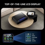 Grimtron Biometric Fingerprint Pistol Safe for Handguns with LCD Display, Quick Access, Temperature & Humidity Control, Mountable Bedside Gun Safe for Car, Nightstand, and Cloakroom Grimtron