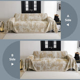 MYSKY HOME Couch Cover for Dogs Washable Couch Sofa Protector for Loveseat Sofa with Cats Pets Friendly Chenille Khaki Abstract Geometric Sofa Covers Soft Durable Farmhouse Sofa Slipcovers, 71" X102" MYSKY HOME