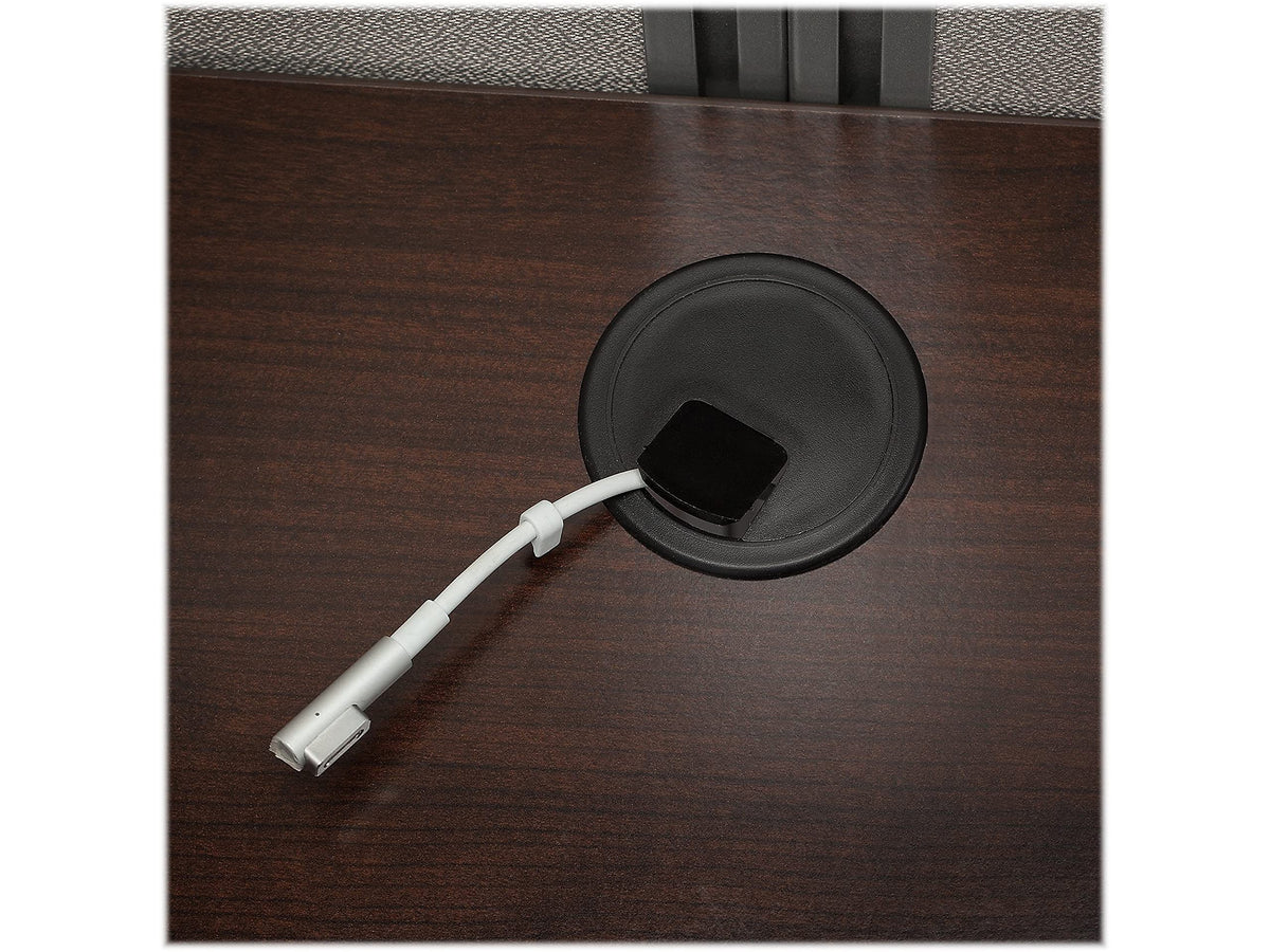 Bush Business Furniture Easy Office 60W Two Person Straight Desk Open Office in Mocha Cherry Bush Furniture
