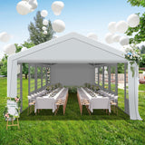 QZEN 20'x40' Party Tent Canopy, Heavy Duty Wedding Tent with Removable Sidewall & 4 Sand Bags, Outdoor Event Tent for Wedding, Birthday Party (20' x 40') QZEN