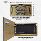 Customizable Family Name Concealment Shelf - Handcrafted Hidden Gun Safe with Magnetic Lock - Quick Access Gun Concealment Decor - Custom, Laser Engraved Wood Gun Cabinet By Bellewood Designs Bellewood Designs
