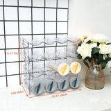IEEK Plastic Stackable Bottle Storage Holder Rack Holds 16 Bottles,Free-Standing Water Bottle/Wine and Drink Organizer Shelf for Kitchen Cabinet,Fridge,Countertop,Pantry,Freezer,4 PackX4 Bottles,Clear IEEK