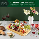 ROYAL CRAFT WOOD Bamboo Cutting Boards for Kitchen, Wood Chopping Boards with Juice Groove, Wooden Cutting Board for Vegetables, Fruit and Cheese Charcuterie Serving Tray XL, 18" x 12" ROYAL CRAFT WOOD