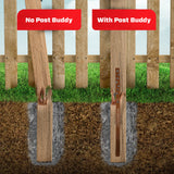 Post Buddy Pack of 2 Easy Fence Post Repair (to fix 1 Broken Wood Post), Fast and Simple to Install, Highly Effective, Long-Lasting Post Buddy