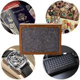 DeYoungArbeit Pistols Wall Cabinet with Magnetic Lock, Wall Shelf Gun Safe, Handmade Wooden Box Storage Indoor Gun Rack(Felt Cover) DeYoungArbeit