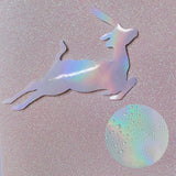 32 Sheets Holographic Sticker Paper Clear Vinyl Self Adhesive Waterproof Rainbow Transparent Overlay Film A4 Size Holographic Overlay with 4 Styles Mixed Bleidruck