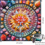 Crystal Mandala-Puzzles for Adults 1000 Pieces, Stunning Shining Colorful Crystal Mandala Puzzle, Impossible Puzzle Color Challenge Puzzle Bgraamiens