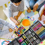 Halobios Art Supplies, 144-Piece Deluxe Art Set Professional Art Kit with Portable Aluminum Case, Crafts Drawing Painting Kit for Gifts Adults Kids Artists Halobios