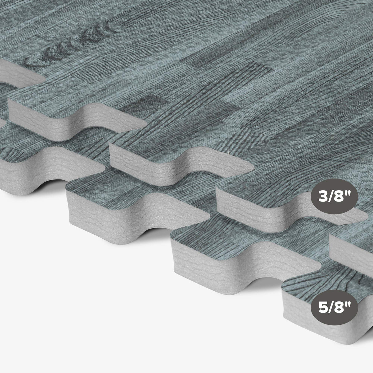 Forest Floor 3/8 Inch Thick Printed Foam Tiles, Premium Wood Grain Interlocking Foam Floor Mats, Anti-Fatigue Flooring, 24 in x 24 in We Sell Mats