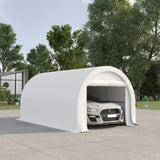 Outsunny 10' x 16' Carport, Heavy Duty Portable Garage Storage Tent with Large Zippered Door, Anti-UV PE Canopy Cover for Car, Truck, Boat, Motorcycle, Bike, Garden Tools, Outdoor Work, White Outsunny