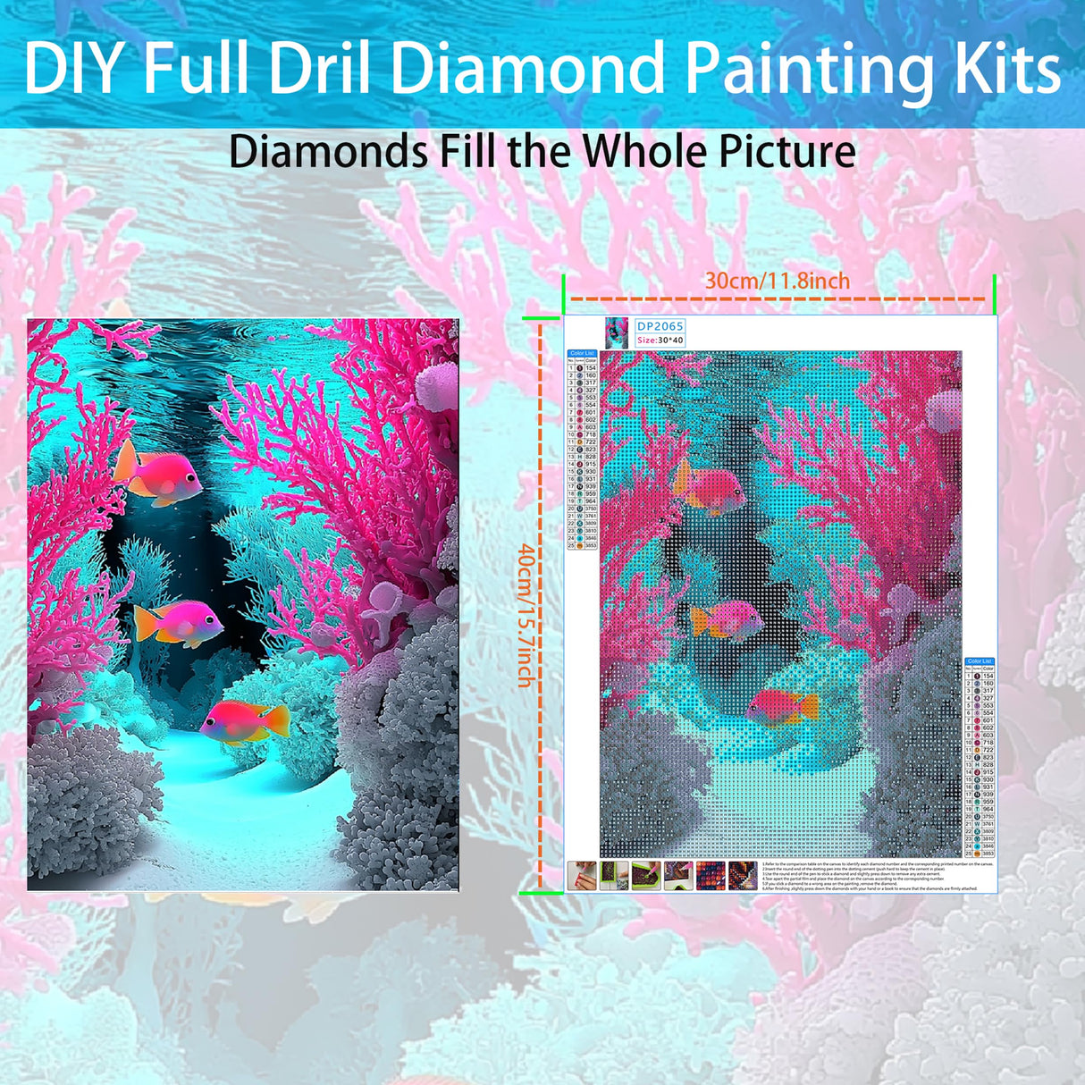 Sea Diamond Art Kits for Adults, Landscape Diamond Painting Kits for Beginners, 5D DIY Ocean Full Drill Round Diamond Painting Gem Art for Adults, Home Wall Decor 12 x 16 Inch Generic