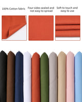 Caydo 10 Pieces Embroidery Fabric, Including 10 Colors Embroidery Cotton Fabric, 5 Colors Water-Soluble Pens, 7.9 by 7.9 Inch Caydo