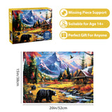 500 Pieces Jigsaw Puzzles for Adults Puzzle Bear Mountain Nature Puzzle for Children Elderly, Recycled Paper Puzzle 500 Pieces, Challenging Puzzle Family Game Great Gift for Friends, 20.5 x 15 Inch Jeacirio