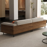 NessCarsti Modern 4-Seater Upholstered Fabric Sofa for Living Room –111.81 inch Comfortable Timecloud Couch with Wood Frame and Metal Legs, Easy Assembly, Ideal for Office, or Living Room, Gray NessCarsti