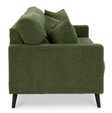 Signature Design by Ashley Bixler Mid-Century Modern Tufted Sofa with 2 Toss Pillows, Green Signature Design by Ashley