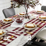 Home Brilliant Red Placemats Set of 6 Farmhouse Buffalo Plaid Table Mats Heat Resistant Dining Dinner Place Mats for Christmas Kitchen Table Dinner Mats, 13 x 19 inches, Checker, Crimson Home Brilliant