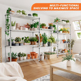 REIBII 5 Tier Wire Shelving,Storage Shelves Metal Shelves for Storage Loads 1200LBS,Adjustable Garage Shelving Heavy Duty Metal Shelving Storage Rack for Pantry Kitchen,71''HX35.5''WX14''D,Chrome REIBII