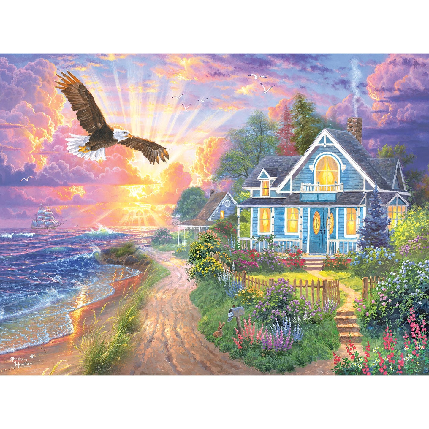 RoseArt - Abraham Hunter - Coastal Home - 500 Piece Jigsaw Puzzle for Adults