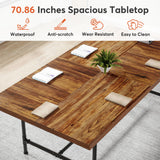 Tribesigns 6FT Conference Table, 70.8" W x 35.4" D Rectangle Meeting Seminar Table, Modern Training Table Boardroom Desk for Conference Room Tribesigns