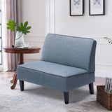 Changjie Furniture Small Loveseat Sofa Upholstered Mini Couch for Small Spaces 2-Seater Sofa Couch with Wooden Legs for Bedroom Living Room (Prints) Changjie Furniture