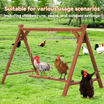 PETSFIT Chicken Roosting Bars for Hens with 2 Chicken Swings, Chicken Perch for Pet's Healthy & Play, Chicken Coop Accessories for 6-8 Chickens, Easy to Assemble&Clean - WoodArtSupply