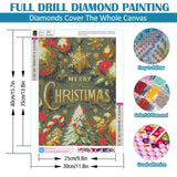 Merry Christmas Tree Diamond Painting Kits for Adults, 5D Diamond Art Kits for Adults Beginners, DIY Full Round Drill Diamond Dot Painting Gem Art Kits for Adult, Home Wall Decor 11.8x15.7 Inch LKHMVCA