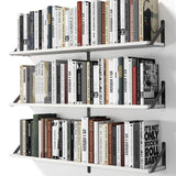 Heimlove Floating Shelves for Wall, 36 Inch Long Wood Floating Bookshelf Set of 3, Wall Mounted Hanging Shelf for Bathroom Bedroom Kitchen, White Heimlove